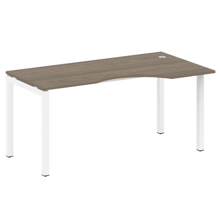 Metal System Quattro Стол криволинейный правый на П-образном м/к 50БП.СА-1 (R) Вяз Благородный/Метал