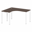 Metal System Quattro Стол криволинейный левый на П-образном м/к 50БП.СА-3 (L) Венге Цаво/Металл Белы