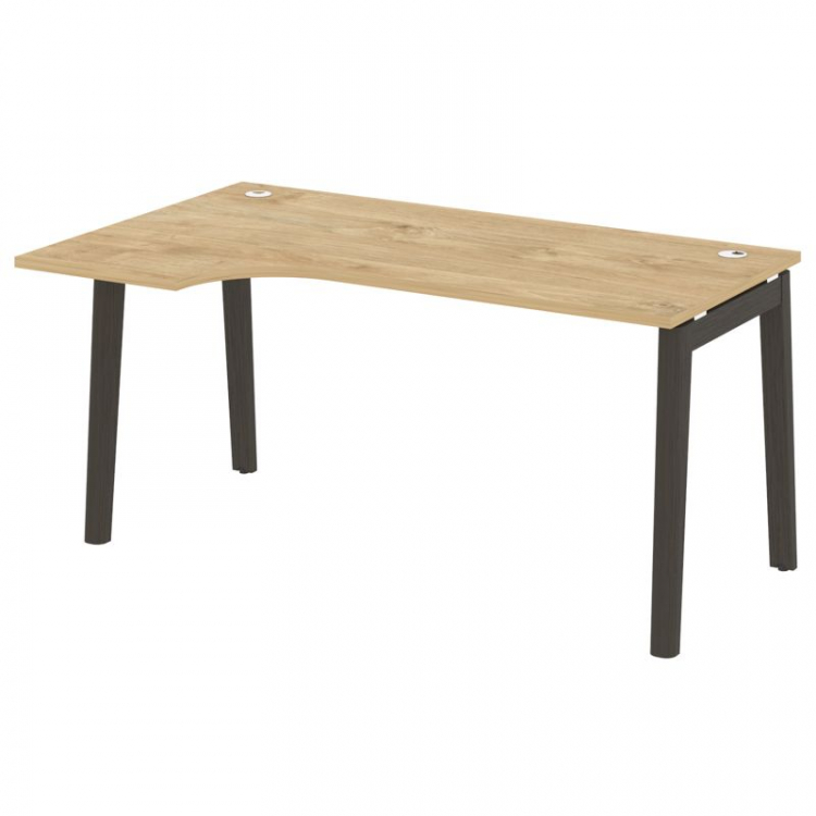 Onix Wood Стол эргономичный левый OW.SA-1 (L) Тиквуд Светлый/Дуб Темный/Металл Антрацит 1580*980*750