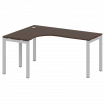 Metal System Quattro Стол криволинейный левый на П-образном м/к 50БП.СА-4 (L) Венге Цаво/Металл Серы