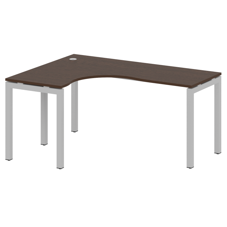 Metal System Quattro Стол криволинейный левый на П-образном м/к 50БП.СА-4 (L) Венге Цаво/Металл Серы