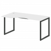 Metal System Quattro Стол криволинейный левый на О-образном м/к 40БО.СА-1 (L) Белый/Металл Антрацит