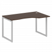 Metal System Quattro Стол криволинейный правый на О-образном м/к 40БО.СА-2 (R) Венге Цаво/Металл Сер