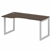 Metal System Quattro Стол криволинейный левый на О-образном м/к 50БО.СА-1 (L) Венге Цаво/Металл Серы