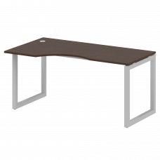 Metal System Quattro Стол криволинейный левый на О-образном м/к 50БО.СА-1 (L) Венге Цаво/Металл Серы