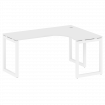 Metal System Quattro Стол криволинейный правый на О-образном м/к 50БО.СА-4 (R) Белый/Металл Белый 16