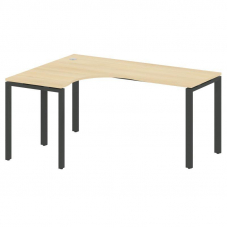 Metal System Стол криволинейный левый на П-образном м/к БП.СА-4 (L) Акация Лорка/Металл Антрацит 160
