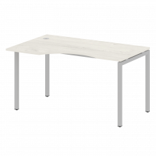 Metal System Quattro Стол криволинейный левый на П-образном м/к 40БП.СА-2 (L) Дуб Наварра/Металл Сер