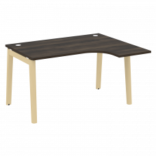 Onix Wood Стол эргономичный правый OW.SA-3 (R) Дуб Мали/Дуб Светлый/Металл Белый 1380*1180*750 (800/