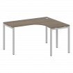 Metal System Quattro Стол криволинейный правый на П-образном м/к 40БП.СА-3 (R) Вяз Благородный/Метал