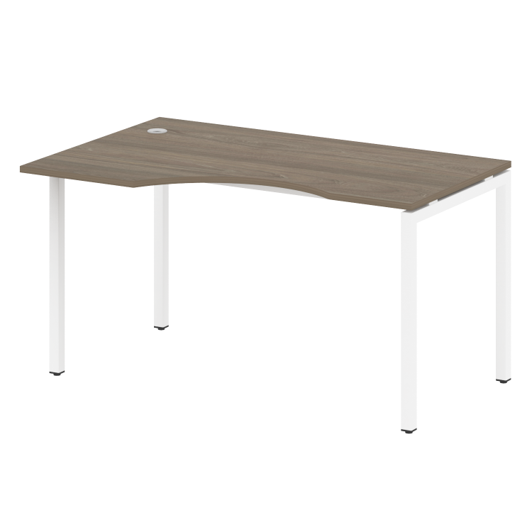 Metal System Quattro Стол криволинейный левый на П-образном м/к 40БП.СА-2 (L) Вяз Благородный/Металл