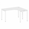 Metal System Quattro Стол криволинейный правый на П-образном м/к 50БП.СА-3 (R) Белый/Металл Белый 14