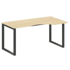 Metal System Стол криволинейный правый на О-образном м/к БО.СА-1 (R) Акация Лорка/Металл Антрацит 16