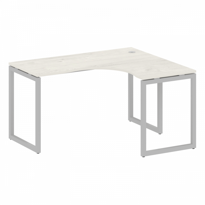 Metal System Quattro Стол криволинейный правый на О-образном м/к 40БО.СА-3 (R) Дуб Наварра/Металл Се