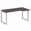 Metal System Quattro Стол криволинейный правый на О-образном м/к 50БО.СА-1 (R) Венге Цаво/Металл Сер