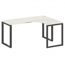 Metal System Стол криволинейный правый на О-образном м/к БО.СА-4 (R) Дуб Наварра/Металл Антрацит 160