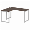 Metal System Quattro Стол криволинейный левый на О-образном м/к 40БО.СА-3 (L) Венге Цаво/Металл Серы
