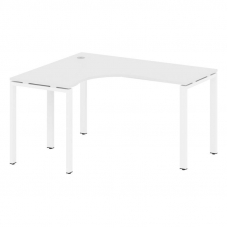 Metal System Стол криволинейный левый на П-образном м/к БП.СА-3 (L) Белый/Металл Белый 1400*1200*750