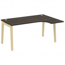 Onix Wood Стол эргономичный правый OW.SA-4 (R) Дуб Мали/Дуб Светлый/Металл Белый 1580*1180*750 (800/