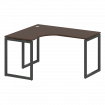 Metal System Quattro Стол криволинейный левый на О-образном м/к 40БО.СА-3 (L) Венге Цаво/Металл Антр