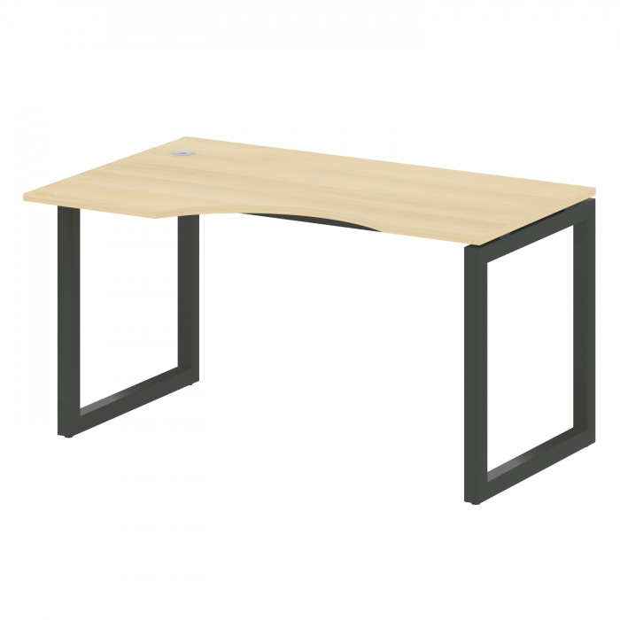 Метал Систем Куатро Стол криволинейный левый на О-образном м/к 50БО.СА-2 (L) Акация Лорка/Металл Ант