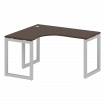Metal System Quattro Стол криволинейный левый на О-образном м/к 50БО.СА-3 (L) Венге Цаво/Металл Серы