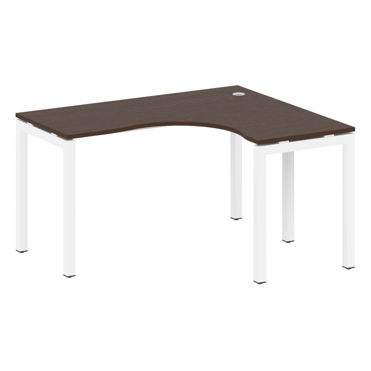 Metal System Quattro Стол криволинейный правый на П-образном м/к 50БП.СА-3 (R) Венге Цаво/Металл Бел