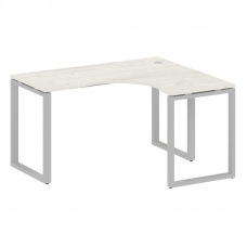 Metal System Стол криволинейный правый на О-образном м/к БО.СА-3 (R) Дуб Наварра/Металл Серый 1400*1