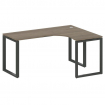 Metal System Стол криволинейный правый на О-образном м/к БО.СА-4 (R) Вяз Благородный/Металл Антрацит