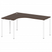 Metal System Quattro Стол криволинейный левый на П-образном м/к 40БП.СА-4 (L) Венге Цаво/Металл Белы