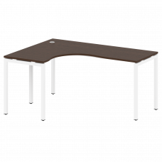 Metal System Quattro Стол криволинейный левый на П-образном м/к 40БП.СА-4 (L) Венге Цаво/Металл Белы