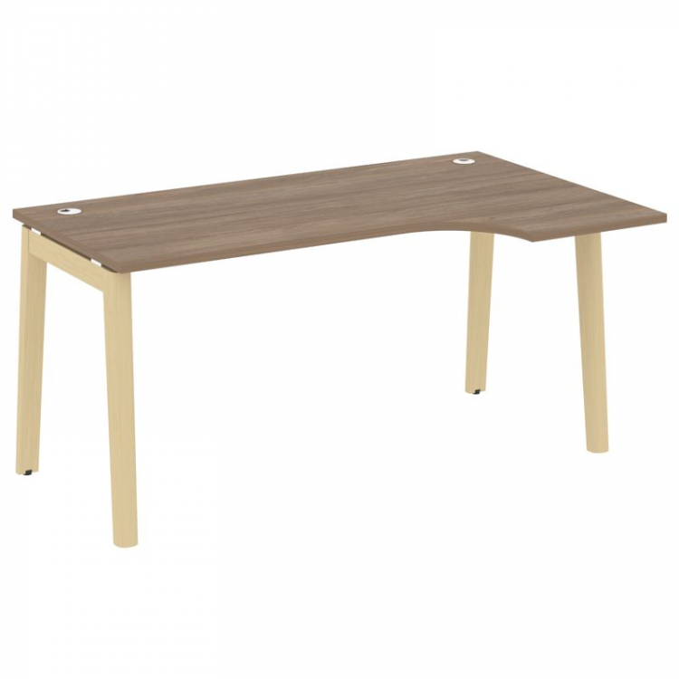 Onix Wood Стол эргономичный правый OW.SA-1 (R) Дуб Аризона/Дуб Светлый/Металл Белый 1580*980*750 (72