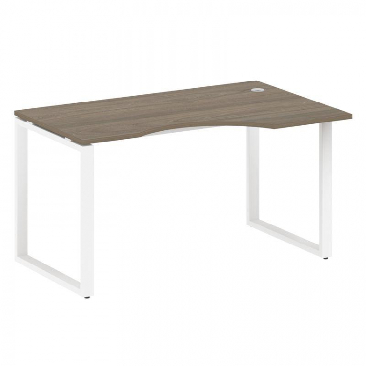 Metal System Стол криволинейный правый на О-образном м/к БО.СА-2 (R) Вяз Благородный/Металл Белый 14