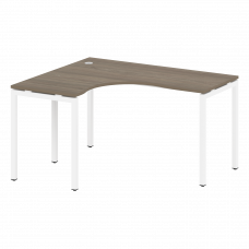 Metal System Quattro Стол криволинейный левый на П-образном м/к 40БП.СА-3 (L) Вяз Благородный/Металл