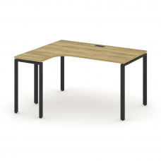 Concept Стол эргономичный CN.SA-001(L) Дуб Винченцо/Металл Черный 1380*1180*750