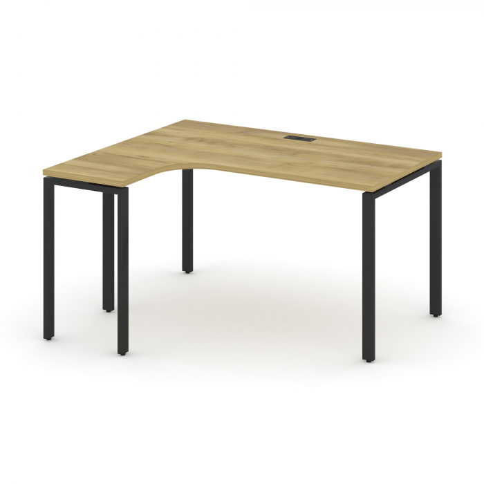 Концепт Стол эргономичный CN.SA-001(L) Дуб Винченцо/Металл Черный 1380*1180*750