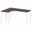 Metal System Quattro Стол криволинейный левый на П-образном м/к 50БП.СА-4 (L) Венге Цаво/Металл Белы