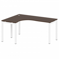 Metal System Quattro Стол криволинейный левый на П-образном м/к 50БП.СА-4 (L) Венге Цаво/Металл Белы