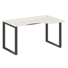 Metal System Стол криволинейный правый на О-образном м/к БО.СА-2 (R) Дуб Наварра/Металл Антрацит 140