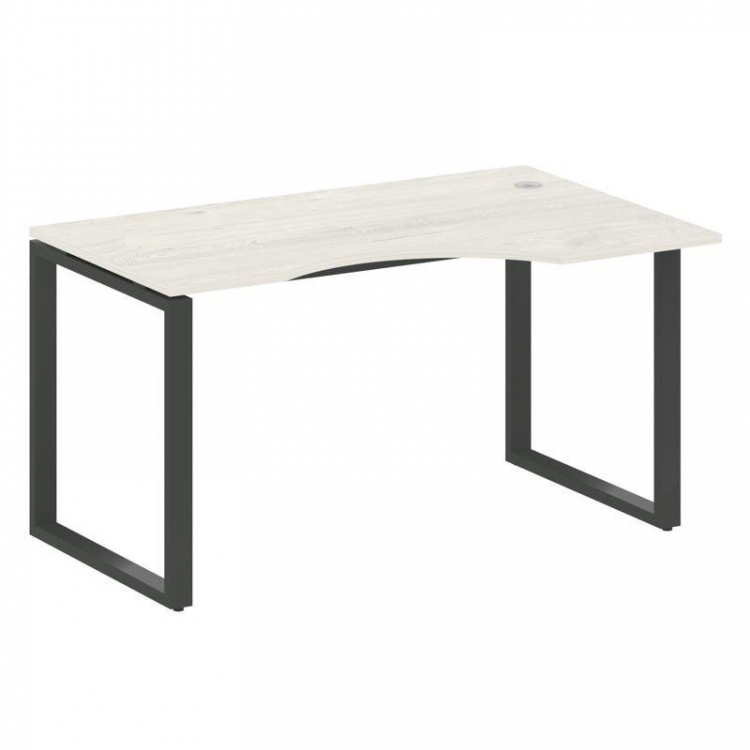 Metal System Стол криволинейный правый на О-образном м/к БО.СА-2 (R) Дуб Наварра/Металл Антрацит 140