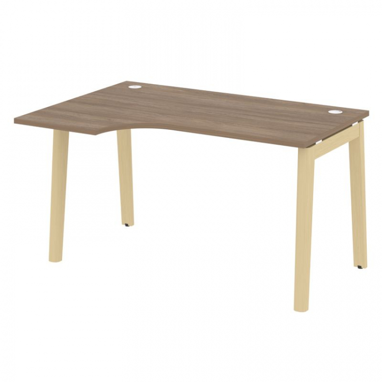Onix Wood Стол эргономичный левый OW.SA-2 (L) Дуб Аризона/Дуб Светлый/Металл Белый 1380*980*750 (720