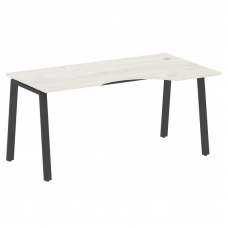 Metal System Стол криволинейный правый на А-образном м/к БА.СА-1 (R) Дуб Наварра/Металл Антрацит 160