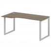 Metal System Стол криволинейный левый на О-образном м/к БО.СА-1 (L) Вяз Благородный/Металл Серый 160