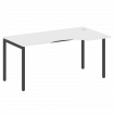 Metal System Quattro Стол криволинейный правый на П-образном м/к 40БП.СА-1 (R) Белый/Металл Антрацит
