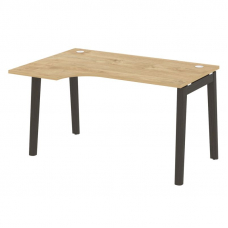 Onix Wood Стол эргономичный левый OW.SA-2 (L) Тиквуд Светлый/Дуб Темный/Металл Антрацит 1380*980*750