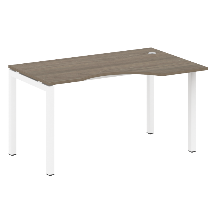 Metal System Quattro Стол криволинейный правый на П-образном м/к 50БП.СА-2 (R) Вяз Благородный/Метал