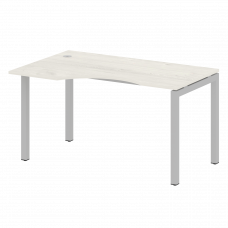 Metal System Quattro Стол криволинейный левый на П-образном м/к 50БП.СА-2 (L) Дуб Наварра/Металл Сер