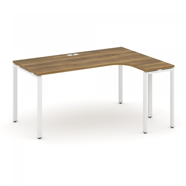 Concept Стол эргономичный CN.OSA-002(R) Сандал Янтарный/Металл Белый 1580*1180*750