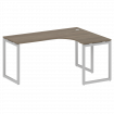 Metal System Quattro Стол криволинейный правый на О-образном м/к 40БО.СА-4 (R) Вяз Благородный/Метал