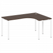 Metal System Quattro Стол криволинейный правый на П-образном м/к 40БП.СА-4 (R) Венге Цаво/Металл Бел
